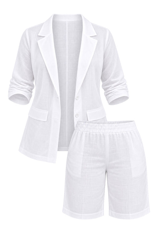 Ensemble blanc veste et short FEELYOURSELF by KéKé