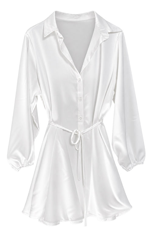 Robe blanche ceinturée FEELYOURSELF by KéKé